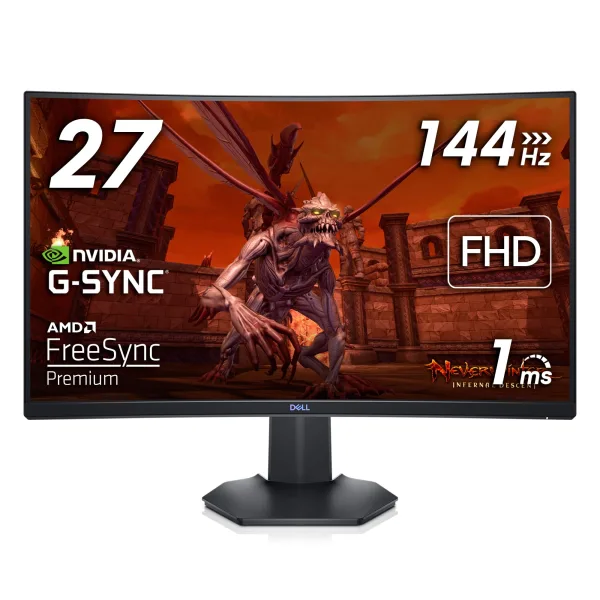 DELL MONITOR 27''Curved Gaming S2721HGFA 69CM FHD (1920 x 1080) 2 x HDMI DisplayPort 1.2 3Y – Image 2