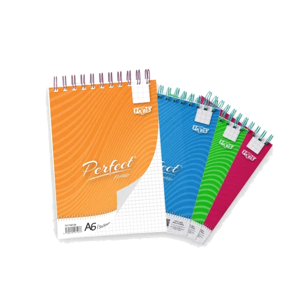 Bloc notes quadrillé 5×5 à Spiral Métallique | PERFECT