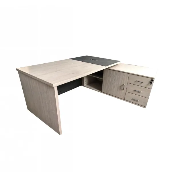 Bureau avec retour et caisson 03 tiroirs.