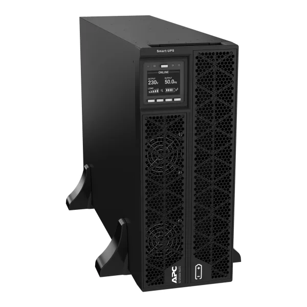 APC Smart-UPS On-Line, 5kVA/5kW, rack/tour, 230V, 2x IEC C13+1x IEC C19+prises câblées 3 fils (H+N+E), carte réseau, kit de rails W/O SRTG5KXLI